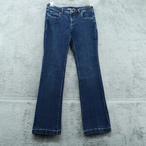 Women's Blue Low-Rise Bootcut Jeans